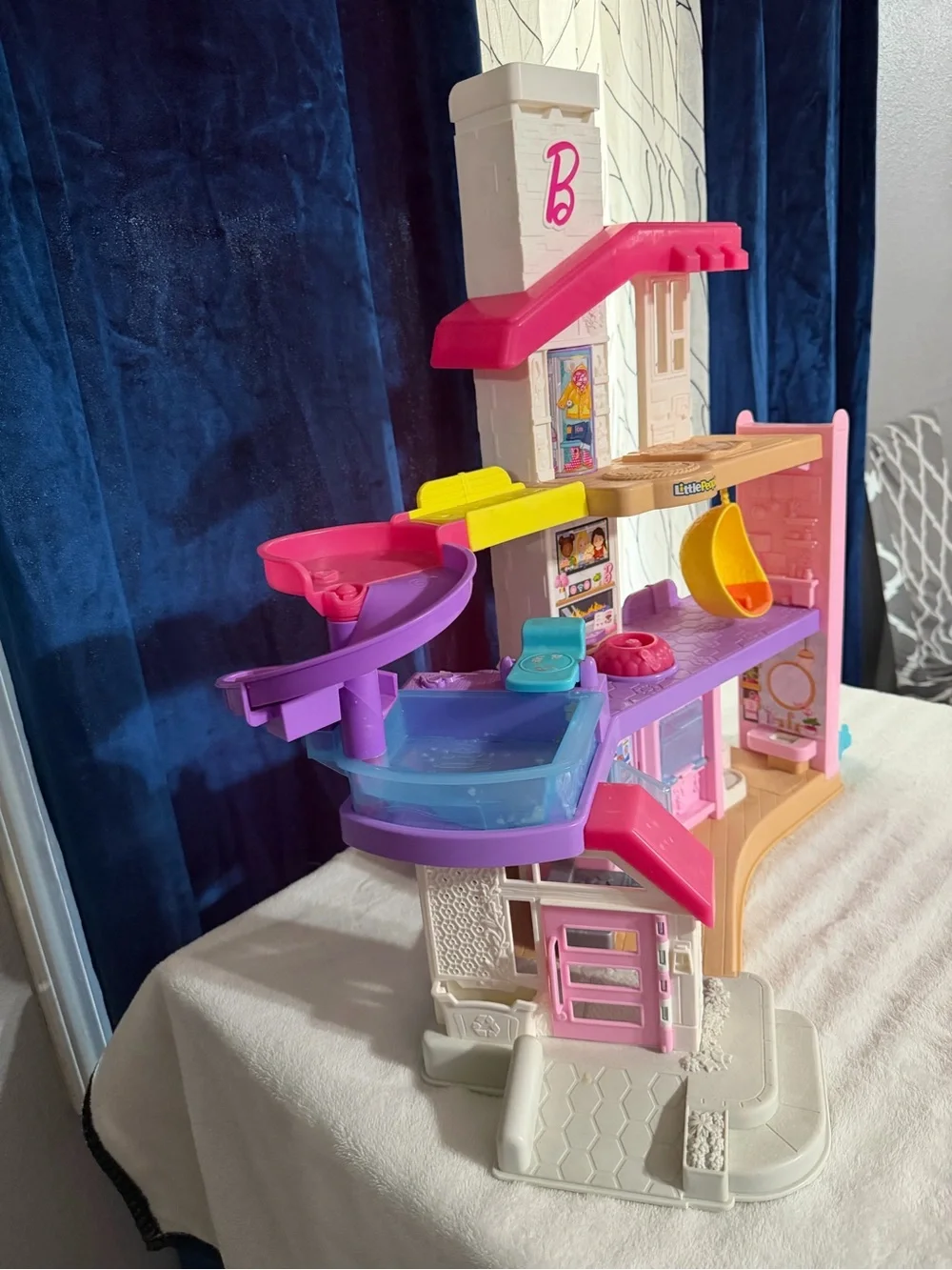 Little People Multi-Level Doll Playset in Pink & Purple by Fisher-Price